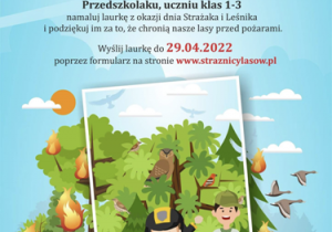 Zdjęcie plakatu z akcji Giga laurka dla strażników lasu.